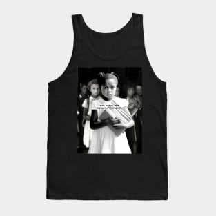 Black History Month: Ruby Bridges, A Journey Beyond the School Doors on a Dark Background Tank Top